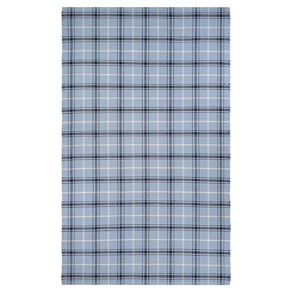 Couristan Bar Harbor Cape Plaid Rug, Blue Jay/Black, Multiple Sizes Available