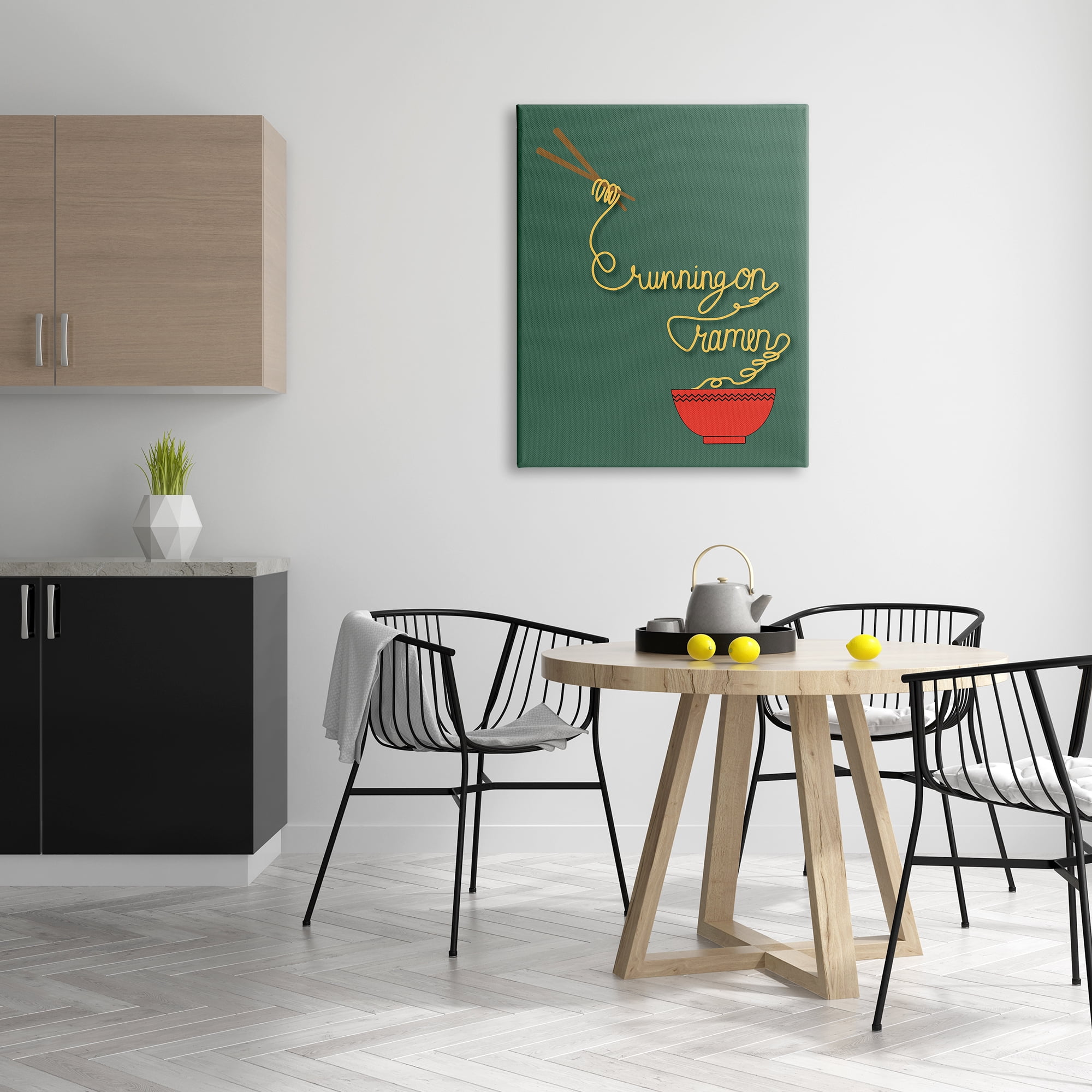 Stupell Industries Running On Ramen Phrase Noodles Chopsticks Bowl, 30 x 40, Designed by Make Much Studios