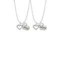thumbnail image 2 of Delight Jewelry Silvertone Small Crystal Heart with Nurse Hat Mother & Daughter Heart Necklaces (Set of 2), 19"+2", 2 of 4