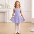 thumbnail image 2 of Busydd Dance Dresses for Girls 3-15 Years Casual Round Neck Sleeveless Girls' Dresses Solid Color Girls Clothes for Dance Gymnastics 14-15 Years, 2 of 7