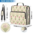 thumbnail image 2 of FORMRS Zipper Binder with Shoulder Strap 2-inch Ring 500 Sheet Capacity File Bag, Pastel Green Geometric, 2 of 5