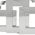 thumbnail image 4 of DecMode 3 Candle Silver Stainless Steel Metal Pillar 3 Plate Candle Holder, 4 of 9