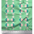 thumbnail image 1 of Soimoi Green Rayon Fabric Geometric Abstract Print Fabric by the Yard 56 Inch Wide, 1 of 3