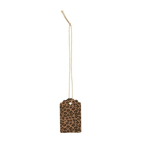 Small Strung Brown Leopard Price Tags - Pack of 500