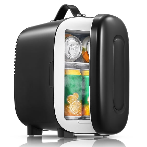 FOHERE Mini 5L Refrigerator, USB/AC/DC Power, Super Quiet, for Bedroom, Dorm, 6 lb