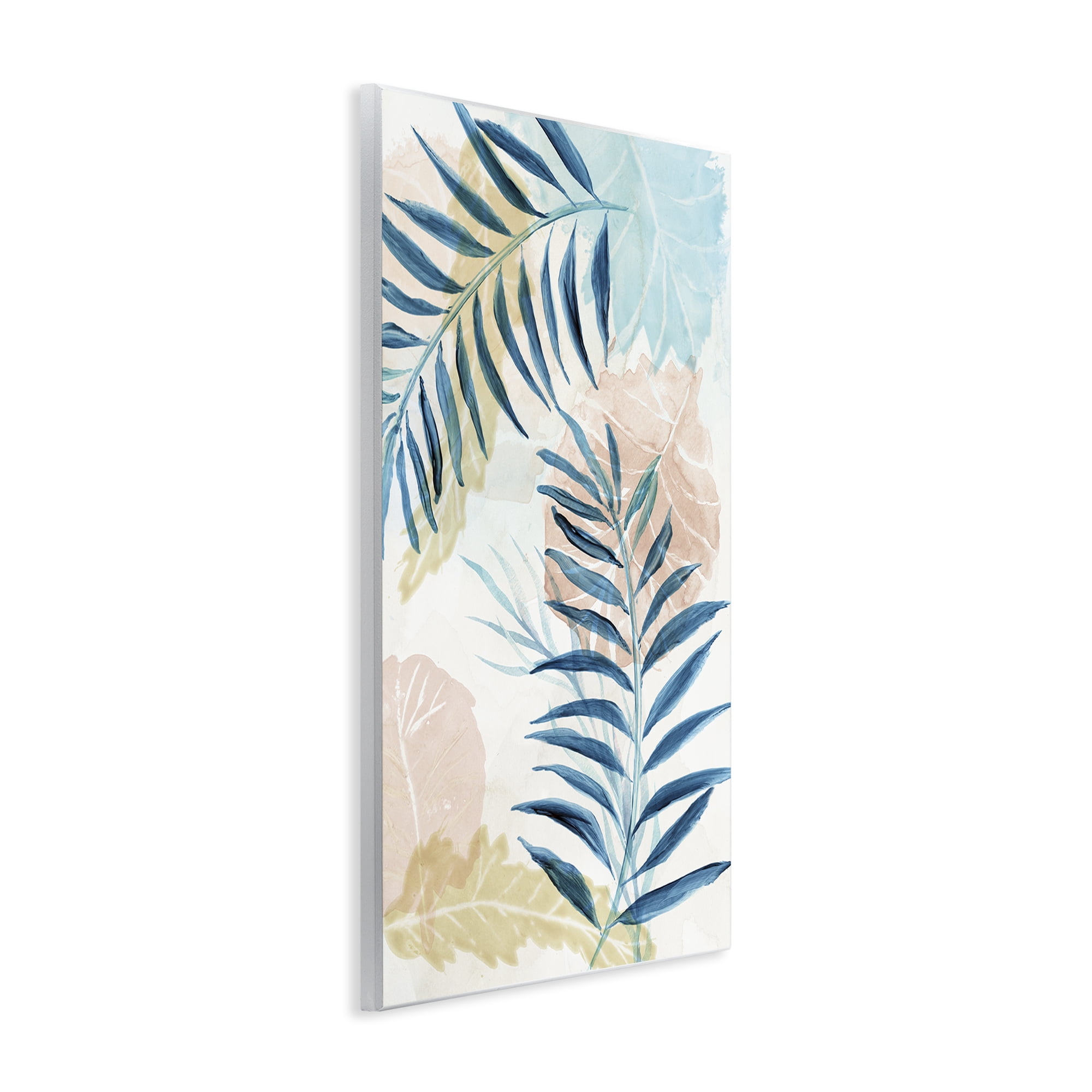Stupell Industries Blue Palm Fronds in Pastel Haze Wall Plaque Art, design by Nan