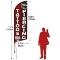 thumbnail image 2 of QSUM Tattoos Piercing Sign Feather Flag,8FT Tattoos Piercing outdoor advertising flag, Tattoos Piercing Business Sign,Tattoos Piercing Swooper Flag（FLAG ONLY）, 2 of 4