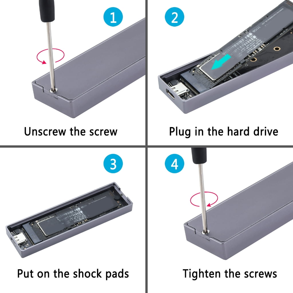 Aluminum M.2 NVMe Enclosure For PCIe SSDs With M Key/M&B Key Interfaces Compatibility And Multicolor Argb Lighting