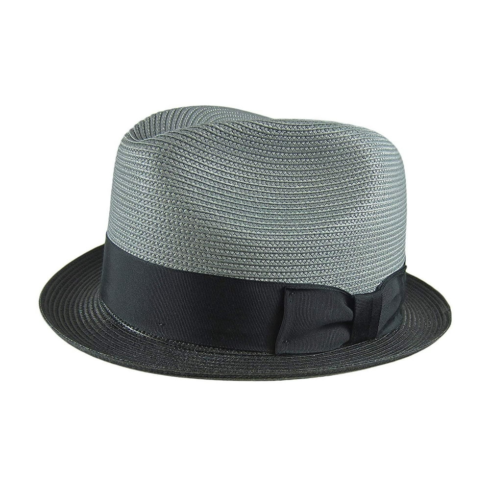 Dobbs - Dobbs Fifth Avenue New York Gray Gruu Straw Hat Fedora Large ...