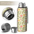 thumbnail image 2 of Floral 20oz Stainless Steel Thermal Bottle with Tea Filter and Cup Lid, Vacuum Insulated Coffee Mug with 316L Inner Liner, Leakproof Travel Thermos for Office,Thanksgiving,Christmas, Spring,Flower, 2 of 6