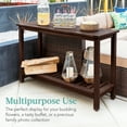 thumbnail image 5 of Best Choice Products 48in 2-Shelf Indoor Outdoor Wooden Console Table Multifunctional Buffet Bar Storage - Espresso, 5 of 8