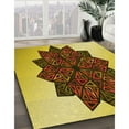 thumbnail image 3 of Ahgly Company Machine Washable Indoor Rectangle Transitional Bright Gold Yellow Area Rugs, 6' x 9', 3 of 7