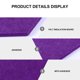 thumbnail image 3 of WRITWAA 10Ud Paneles Decorativos Hexagonales En Fieltro Morado Para Colgar Fotos Y Objetos, 3 of 6