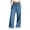 F166 Light Blue, variant on Likimi Pants Women High Waisted Wide Leg Elastic Waistband Solid Color Loose Fit Elegant Casual Comfort Trousers With Pockets Pink Size S
