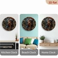 thumbnail image 4 of A 10-inch 2D flat wooden silent wall clock with a theme of "Ancient Egyptian Culture". It is an excellent choice for Halloween/Easter/Christmas gifts and is suitable for modern home decoration art., 4 of 7