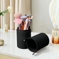 thumbnail image 5 of Portable Makeup Brush Bag,PU Leather Waterproof And Dustproofs Makeup Brush Storage Bucket,Travel Brush Holder Cup for Women, 5 of 6