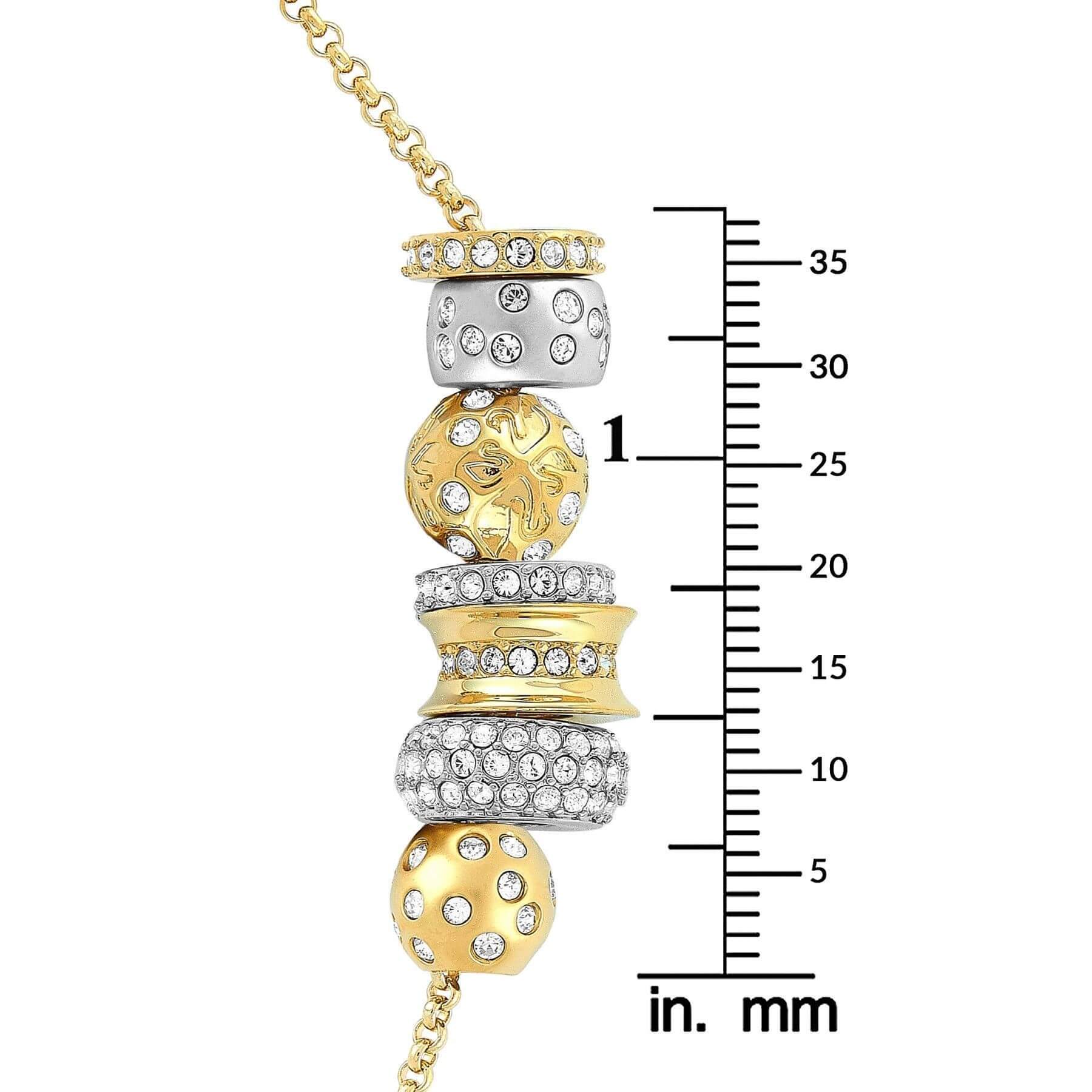 スワロフスキー Swarovski 1093310 Gold Silver & Crystal Mix Kauri Necklace