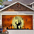 thumbnail image 2 of MOQIN Halloween Garage Door Decorations Banner 7 X 16 Ft Halloween Door Cover Hanging Garage Door Banner for Home Outdoor Indoor Halloween Decorations, 2 of 6