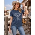 thumbnail image 5 of KimSoong Woman Vintage Rock Band T-Shirt Retro Bird Shirt Eagle Graphic Tees Retro Music Shirt Casual Short Sleeve Tops, Blue, 5 of 10