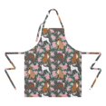 thumbnail image 2 of Cute Boxer Dog and Flowers Florals Apron-Garden Aprons for Women with Pockets-Cotton Linen Waterproof Kitchen Cooking Gardening Aprons Adjustable for Kitchen,Cooking,BBQ and Salon 33x27 Inch, 2 of 7
