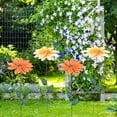 thumbnail image 6 of Uxcell 4 Pack Large Flower Garden Decor Stakes, 13 Inch Waterproof Metal Garden Stakes Decorative for Indoor/Outdoor [2 Yellow & Orange], 6 of 7