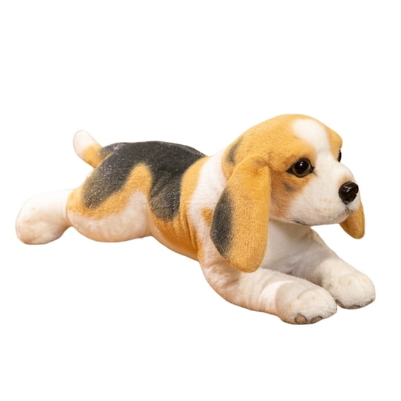 Lifelike Dog Plush Toy Beagle Stuffed Animals Soft Dog Home Decor Toy Birthday Gift for Dog Lover