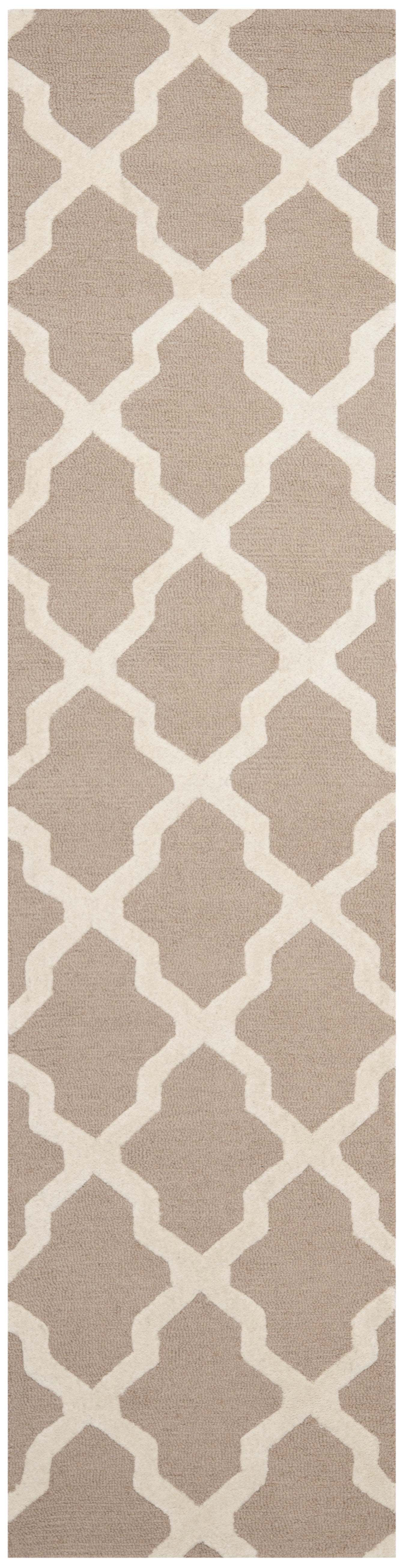 SAFAVIEH Cambridge Liam Geometric Wool Runner Rug, Beige/Ivory, 2'6" x 12'