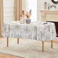 thumbnail image 3 of Christmas Tablecloth 70×70 Inch Round, Simple Snow Stick Figure Washable Table Cover for Party Picnic Dinner Decor, 3 of 6