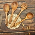 thumbnail image 4 of Wooden Spoons for Cooking,Natural Teak Wooden Kitchen Utensils Set (8 PCS), 4 of 6