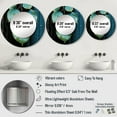 thumbnail image 4 of Designart "Harmony In Aqua Leaf Photography" Leaves Rund Mirror For Wall Decor - Large Green Round Print Mirror - Round Traditional Mirror - Wall Mounted Round Large Mirror - 29" x 29", 4 of 6