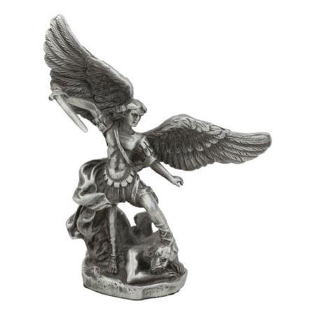 Ebros Pewter Archangel Saint Michael Slaying Satan Statue 4.5" Tall ...