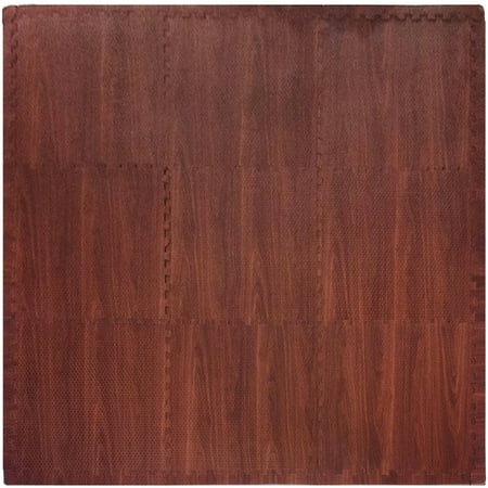 Tadpoles Playmat Set, 9pc, Wood Grain, Dark Brown