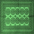 thumbnail image 1 of Ahgly Company Indoor Square Southwestern Emerald Green Country Area Rugs, 3' Square, 1 of 4