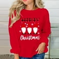 thumbnail image 2 of jsaierl Womens Christmas Sweatshirts Long Sleeve Gnomes Pattern Top Round Neck Sweatshirt Plus Size Pullover Christmas Gifts for Women, 2 of 5