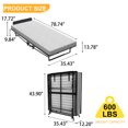 thumbnail image 3 of S-HOME Durable Metal Folding Bed Frame With Comfortable Foam Mattress And Pockets, Easy To Move And Store With 4 Castors, 3 of 15