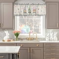 thumbnail image 5 of Valance Curtains for Kitchen Windows Happy Easter Rabbits Dwarfs Rod Pocket Valance Eggs on Linen Short Window Curtain Topper for Bedroom Living Room Bathroom 42x12in,1&nbsp;Panel, 5 of 9