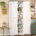 thumbnail image 1 of Armoire de Rangement Style Ferme Haute, Garde-Manger Autoportant de 66,9 Pouces avec 4 Portes et Tablettes Ajustables, Armoire de Cuisine Blanche, 1 of 5