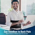 thumbnail image 2 of FEATOL Back Brace for Men Lower Back Pain Relief Lumbar Support Brace Waist Belt with Ergonomic 3D Silicone Pad for Heavy Lifting Work, Herniated Disc, Sc, 2 of 7