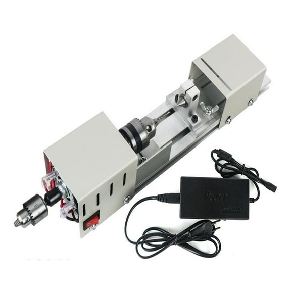 Mini Wood Lathe Machine DIY Woodworking Miniature Buddha Pearl Lathe Grinding Polishing Beads Wood Drill Rotary Tool 12-24VDC ,Long Lasting