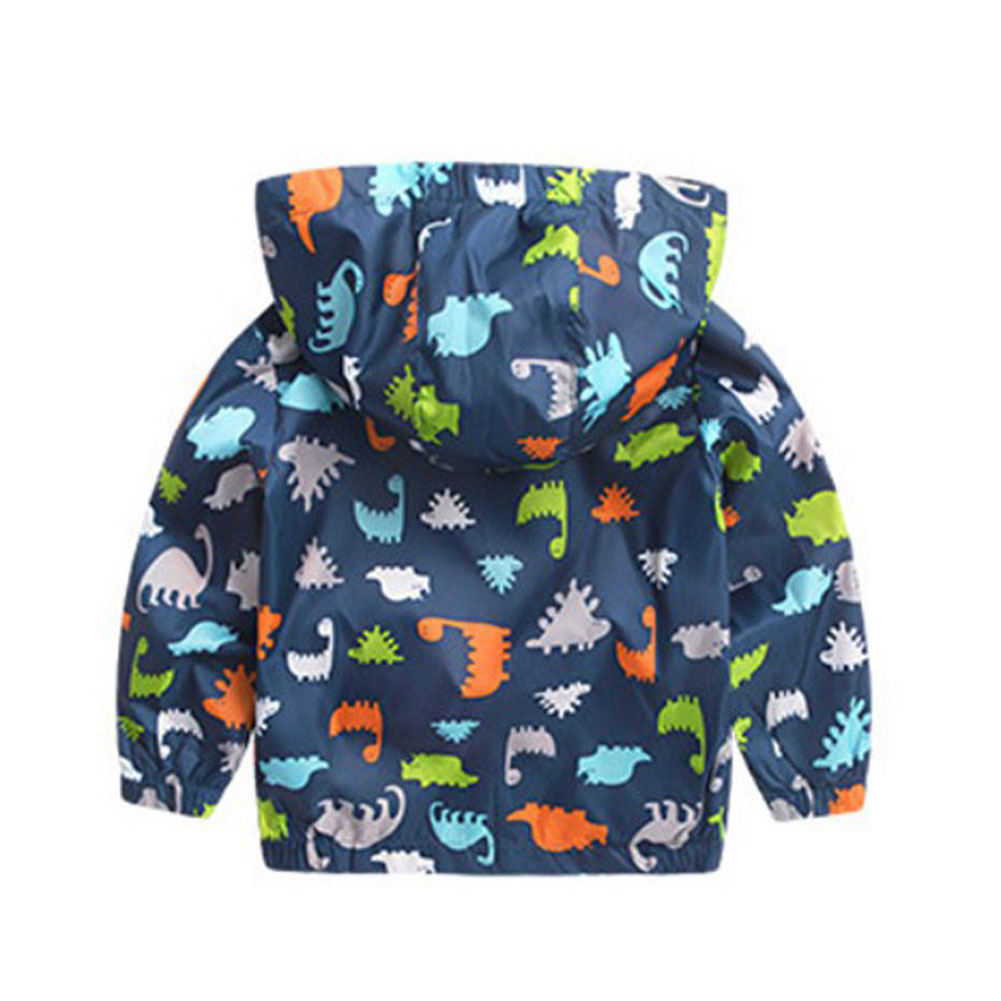 KIDSLOVE Waterproof Hooded Jacket Coats for Boys Girls, Children Windbreaker Jacket, Kids Raincoats Outdoor Windbreaker Dinosaur Rain Jacket - image 2 of 4