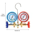 thumbnail image 3 of Washranp 3 Hose Brass Manifold Gauge Set,High Accuracy Fahrenheit Gauge for Air Conditioner Maintenance, 3 of 8