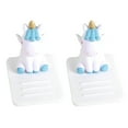 thumbnail image 1 of 2 Pcs Support de Téléphone Licorne en Silicone Multifonctionnel Réglable pour Tablette Téléphone Intelligent Voiture (Blanc), 1 of 9
