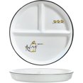 thumbnail image 1 of HAHDAXIA 1 PCS Ceramic Portion Control Plate Divided Dish for Healthy Eating and Weight Loss Divided Dessert Plate Salad Plate Dinner Plate-8 Inch-Cat and Birds, 1 of 7