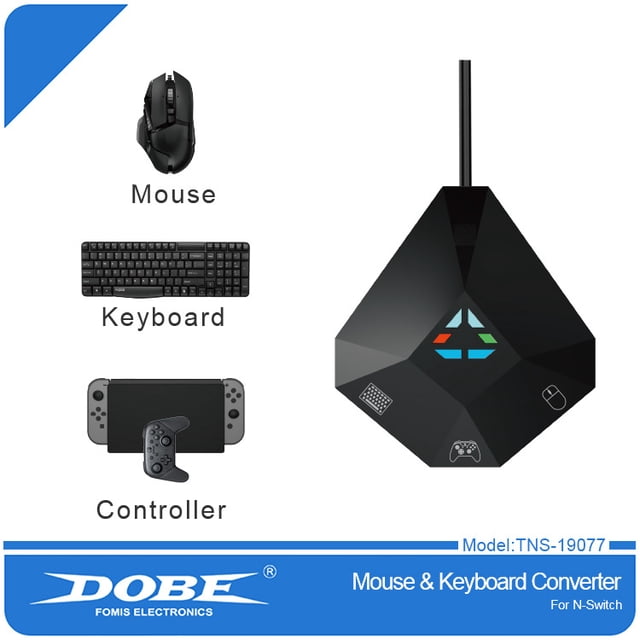 DOBE Universal Keyboard & Mouse Adapter for Nintendo Switch/PS4/PS3/Xbox One/Xbox 360 - Plug-and-Play Cross-Platform Converter, Competitive Gaming Edge for FPS/Racing/Fighting Games