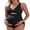 Black, variant on Twisted V Neck Ribbed Maternity Swimsuit Tie Side One Piece Pregnancy Bathing Suits