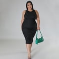 thumbnail image 4 of AURA Women Plus Size Sleeveless Midi Dress Casual Solid Summer Spring Stretch Dress, 4 of 6