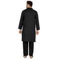 thumbnail image 4 of Atasi Indian Mens 2 Piece Kurta Pajama Set Henley NeckÂ&nbsp;Casual Long Kurta, 4 of 7