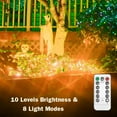 thumbnail image 6 of 66Ft 200 LED Fairy String Lights, Copper Wire Fairy Lights Battery Operated with 8 Modes Remote, Waterproof Twinkle Fairy Lights for Bedroom Centerpiece Indoor Outdoor Christmas Decor, 6 of 8