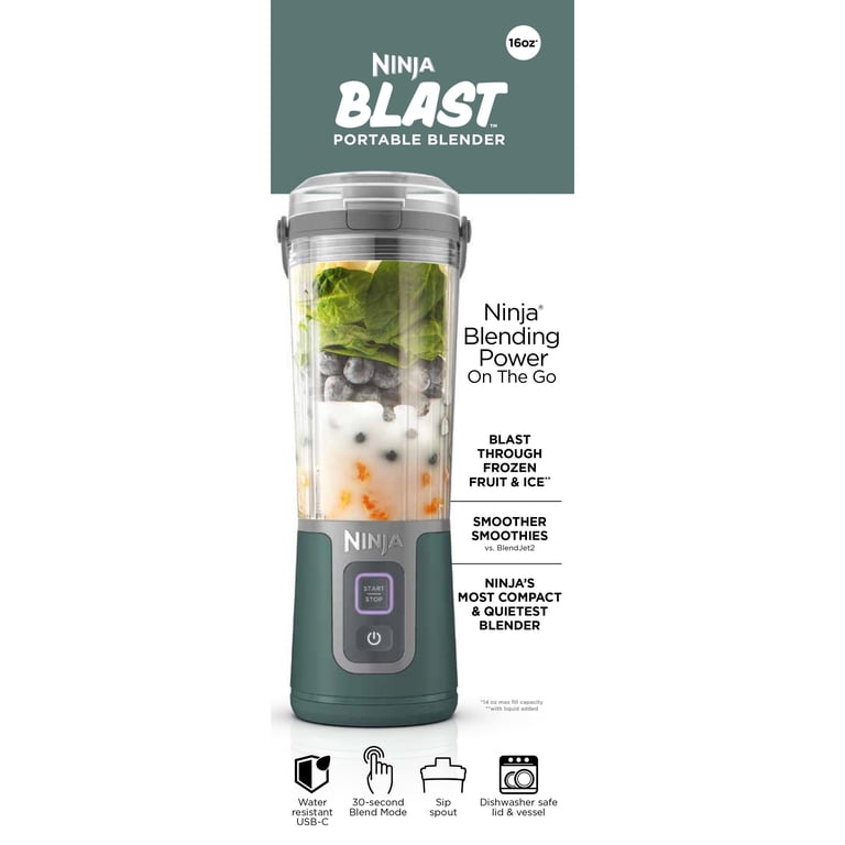 Ninja Blast 16-Oz Portable Personal Blender, Leak Proof Lid & Easy