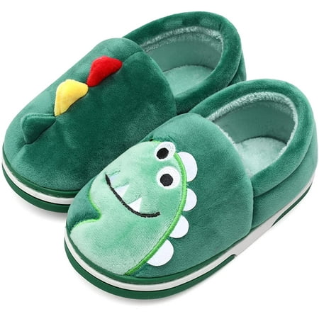 

Plush Warm Slippers for Girls Boys Kids Toddlers Winter Fur Lined Indoor House Home Shoes